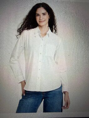 A New Day Women’s Button-Down Collared Long Sleeve White Shirt Size XXL – NEW!!